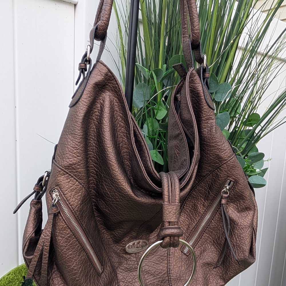 Rosetti Metallic Brown Hobo Bag